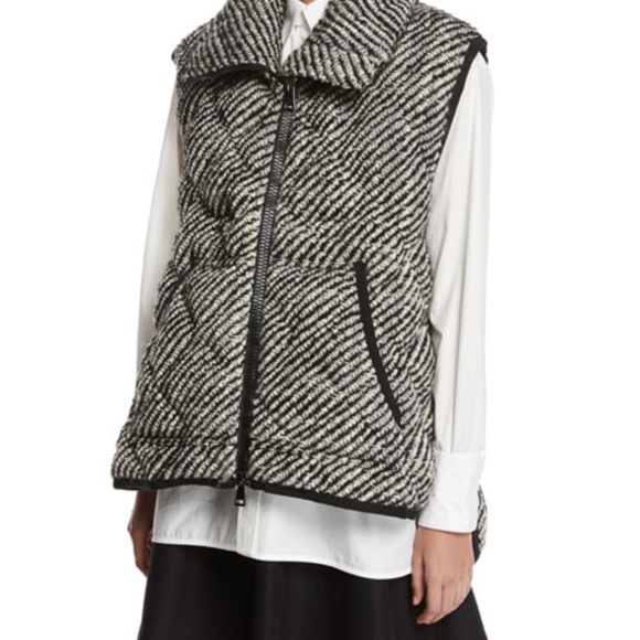 Moncler Eleagnus Wool Down Vest Fur Collar size 1 - Picture 2 of 8